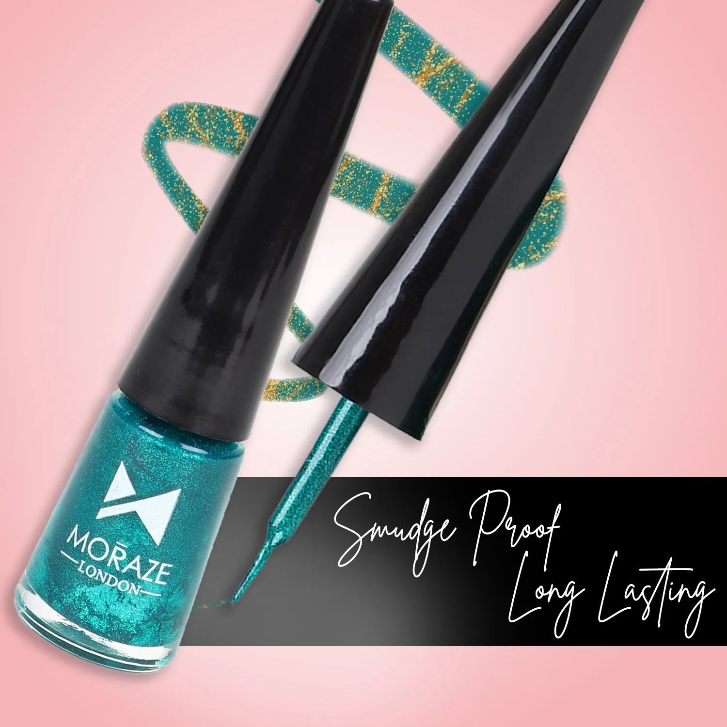 3 Glittery Coloured Eyeliners Kit - Green, Black, Blue