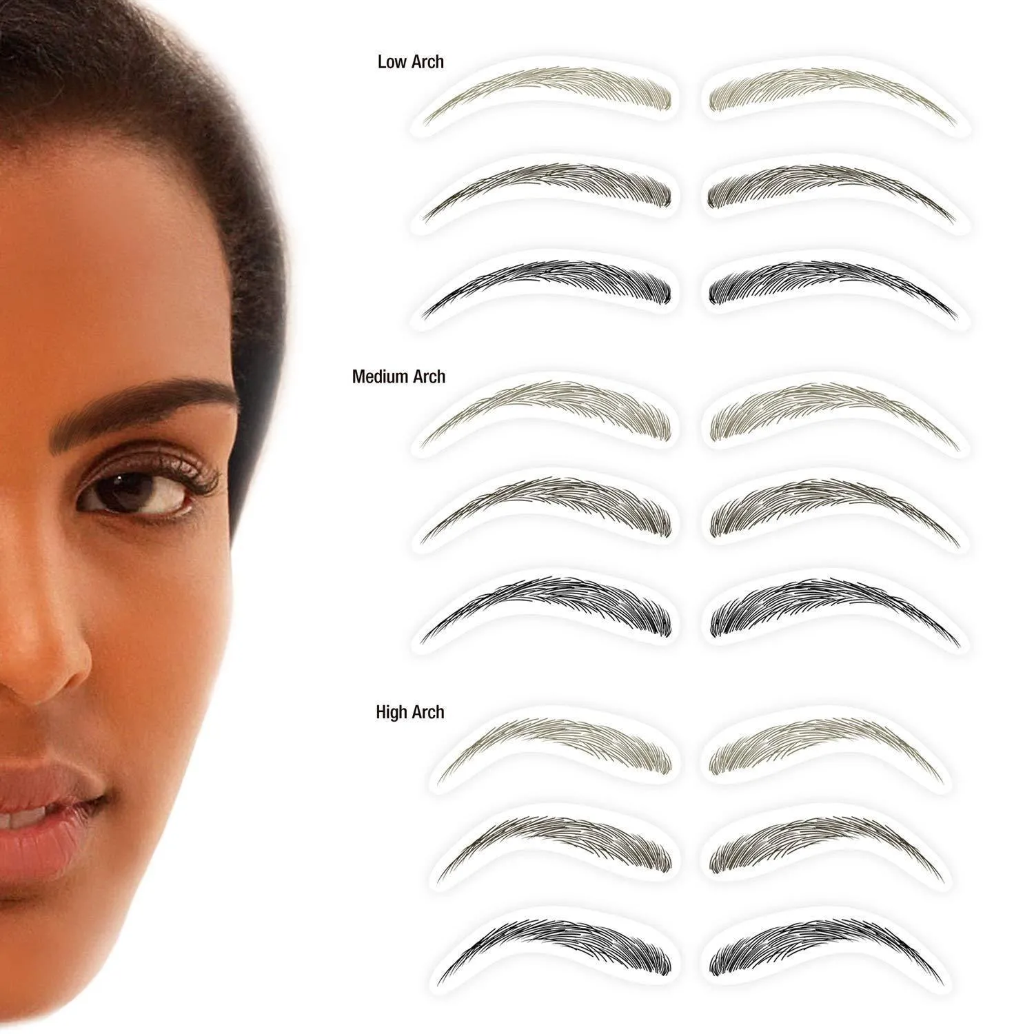 3D Simulation Eyebrow (1Set)