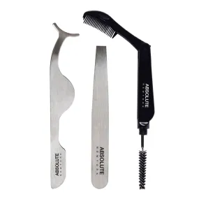 Absolute New York Glam Brow n Lash Perfecting Kit 3 Pieces