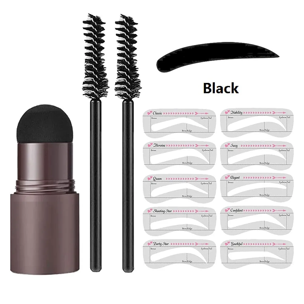 Beauty Makeup One Step Eyebrow Stamp Shaping Kit Brow Set