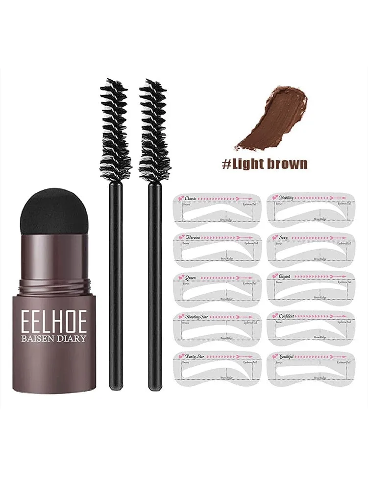 Beauty Makeup One Step Eyebrow Stamp Shaping Kit Brow Set