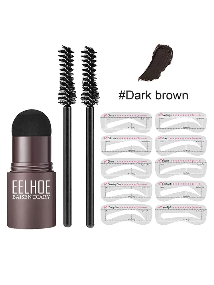 Beauty Makeup One Step Eyebrow Stamp Shaping Kit Brow Set