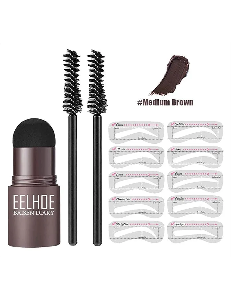 Beauty Makeup One Step Eyebrow Stamp Shaping Kit Brow Set