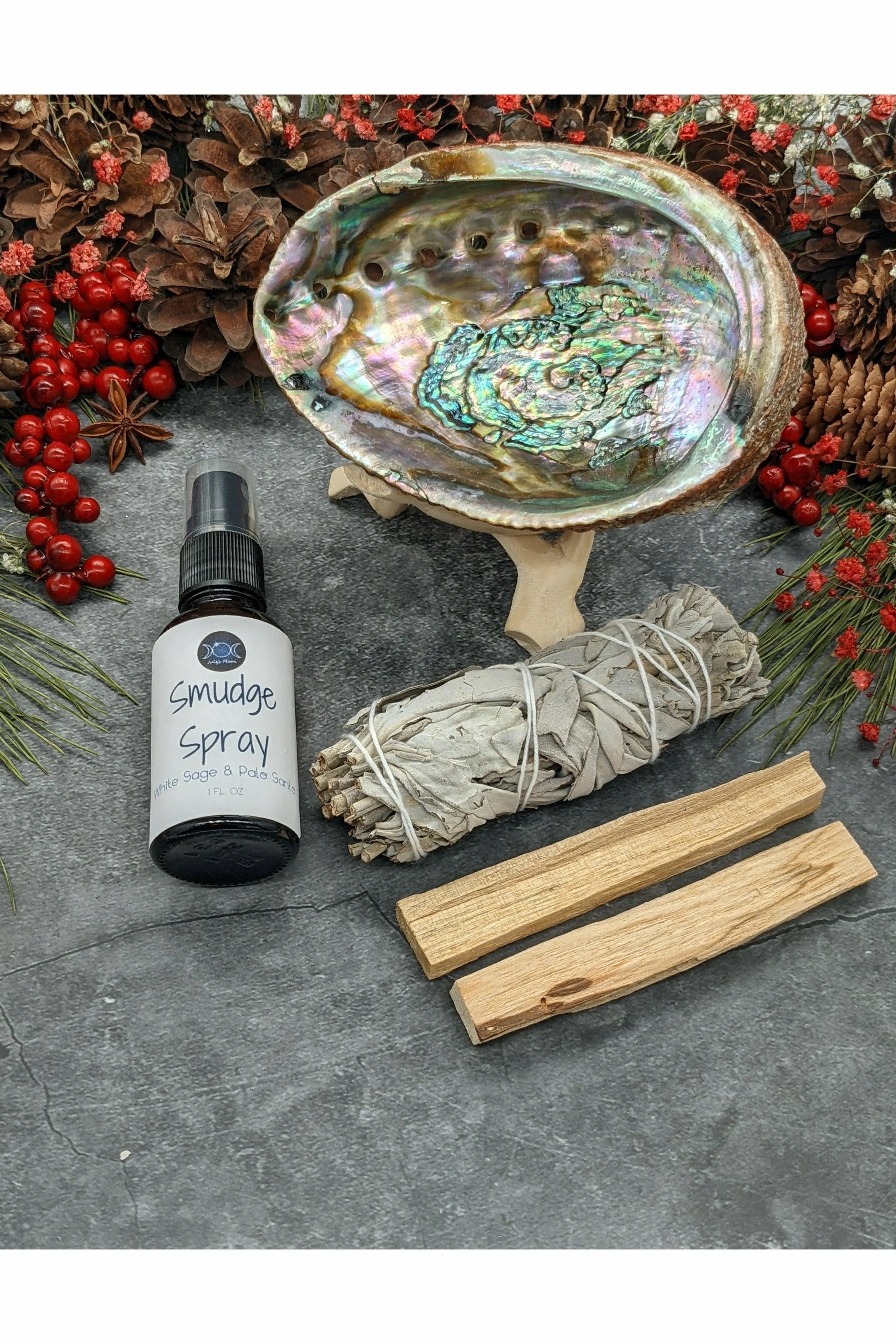 Blessings Smudge Kit - White Sage & Palo Santo with Smudge Spray