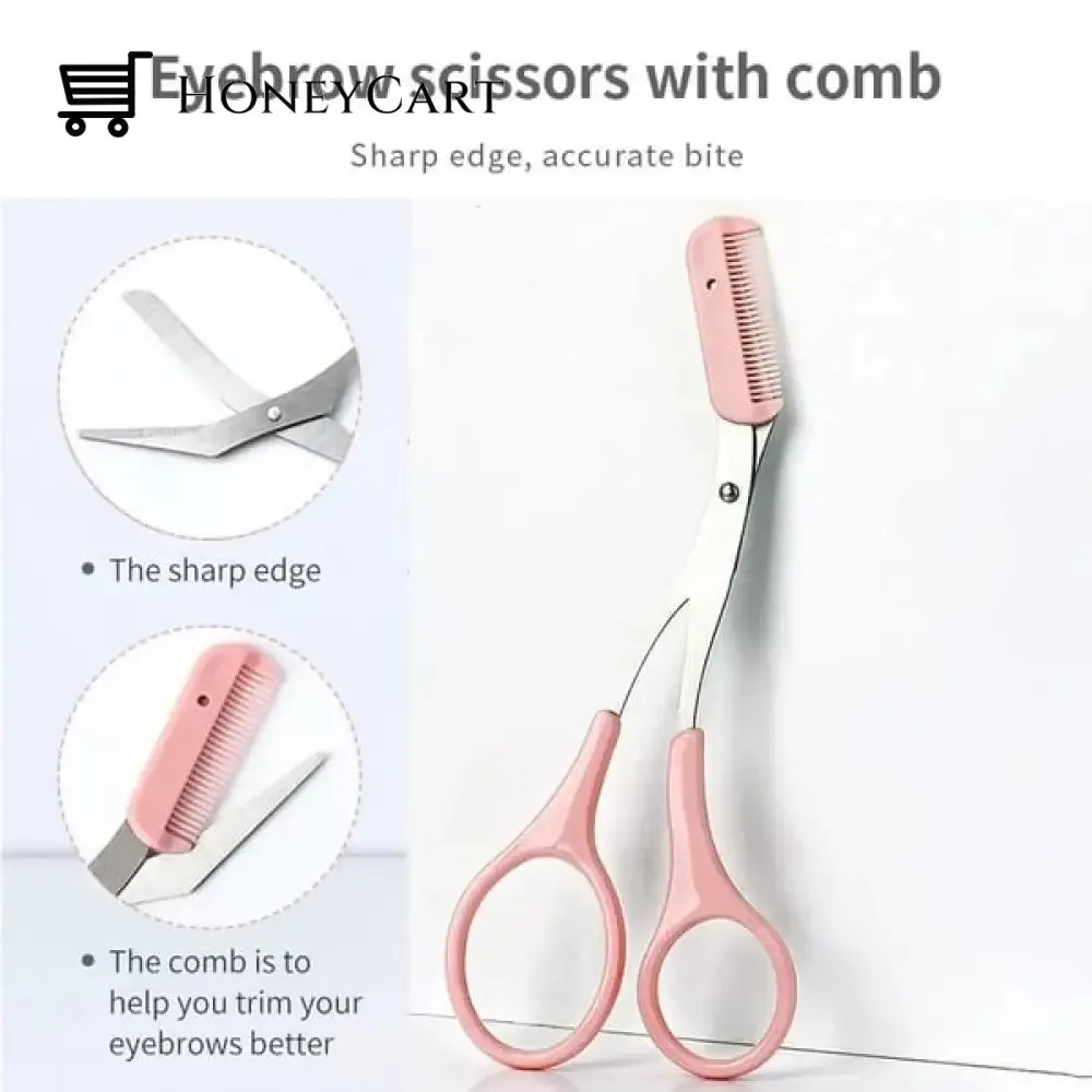 Crescent eyebrow trimmer set eyebrow scissors with comb