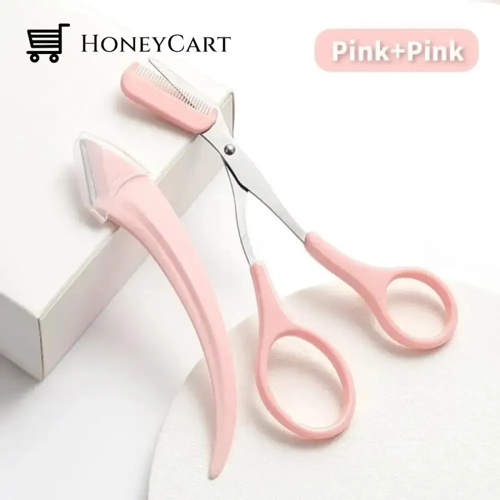 Crescent eyebrow trimmer set eyebrow scissors with comb