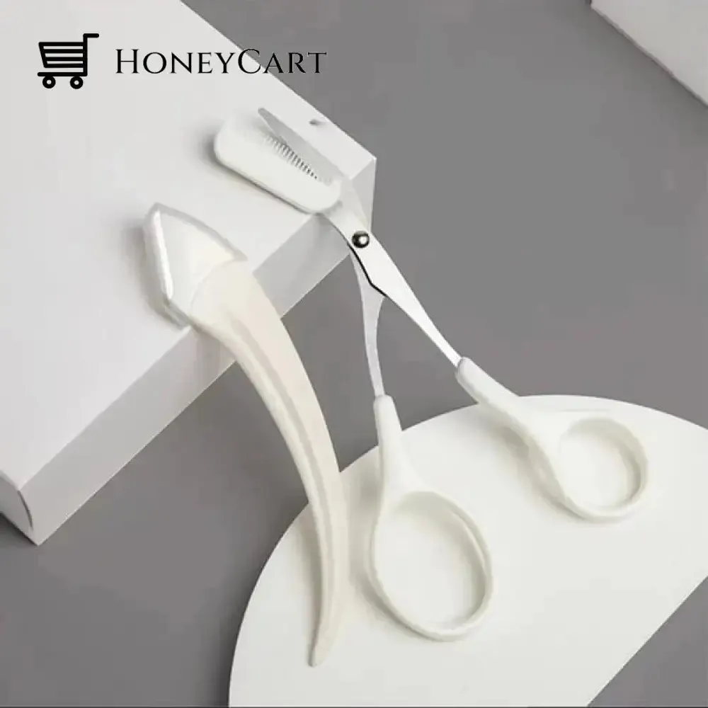 Crescent eyebrow trimmer set eyebrow scissors with comb