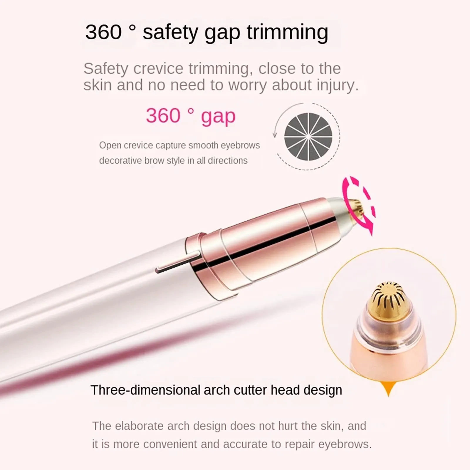 Eyebrow Hair Remover replacement heads for Finishing Touch Flawless Brows Eyebrow Hair Remover,Painless Blades with Cleaning Brush - As Seen on TV (flawless eyebrow replacement heads, 4 pack)