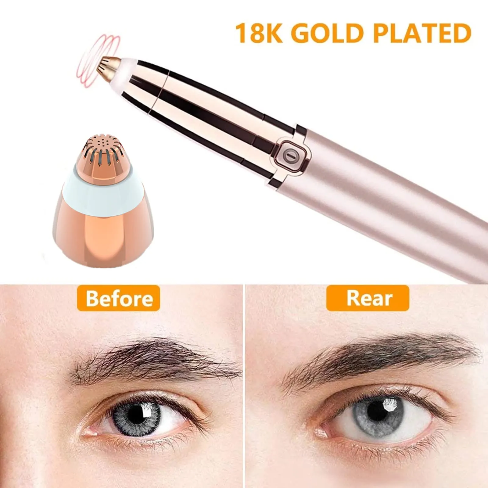 Eyebrow Hair Remover replacement heads for Finishing Touch Flawless Brows Eyebrow Hair Remover,Painless Blades with Cleaning Brush - As Seen on TV (flawless eyebrow replacement heads, 4 pack)