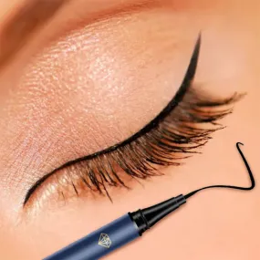 Flytonn-Smooth Thin Eyeliner Pen for Beginners Long Lasting Easy Draw and Modify Waterproof Liquid Black Brown Smooth Eyeliners Pencil