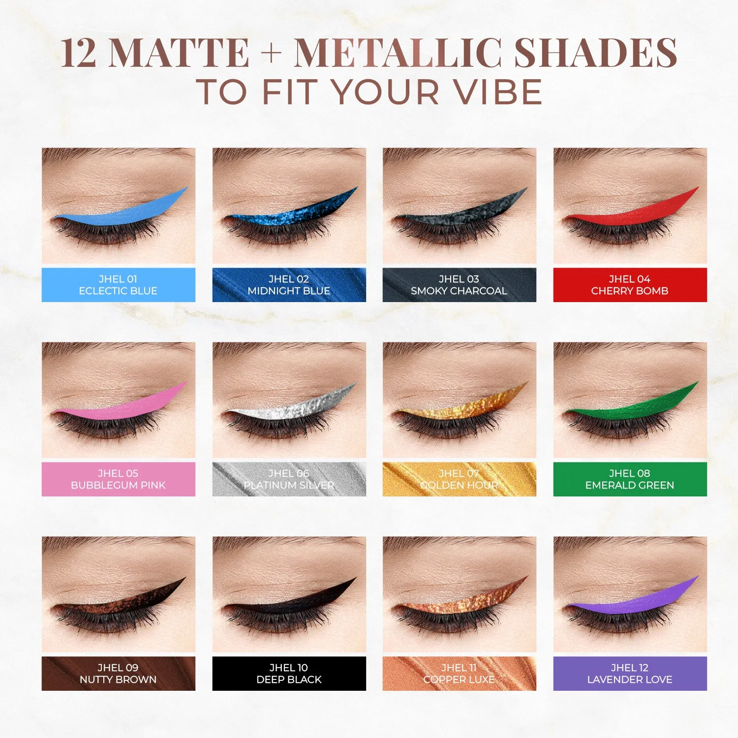 Herb-Enriched Waterproof Eyeliner Organic with Jojoba Oil & Vitamin E - Golden Hour