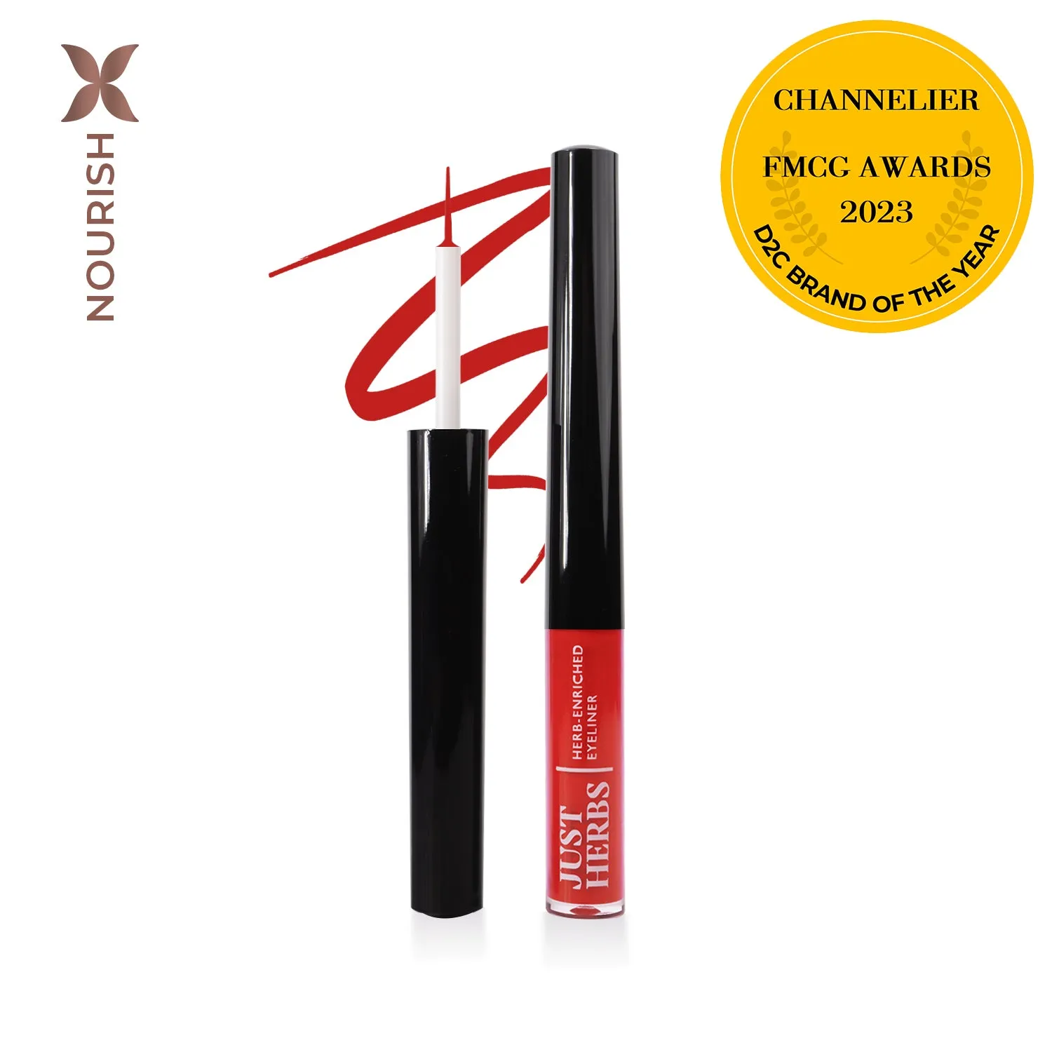 Herb-Enriched Waterproof Eyeliner Organic with Jojoba Oil & Vitamin E