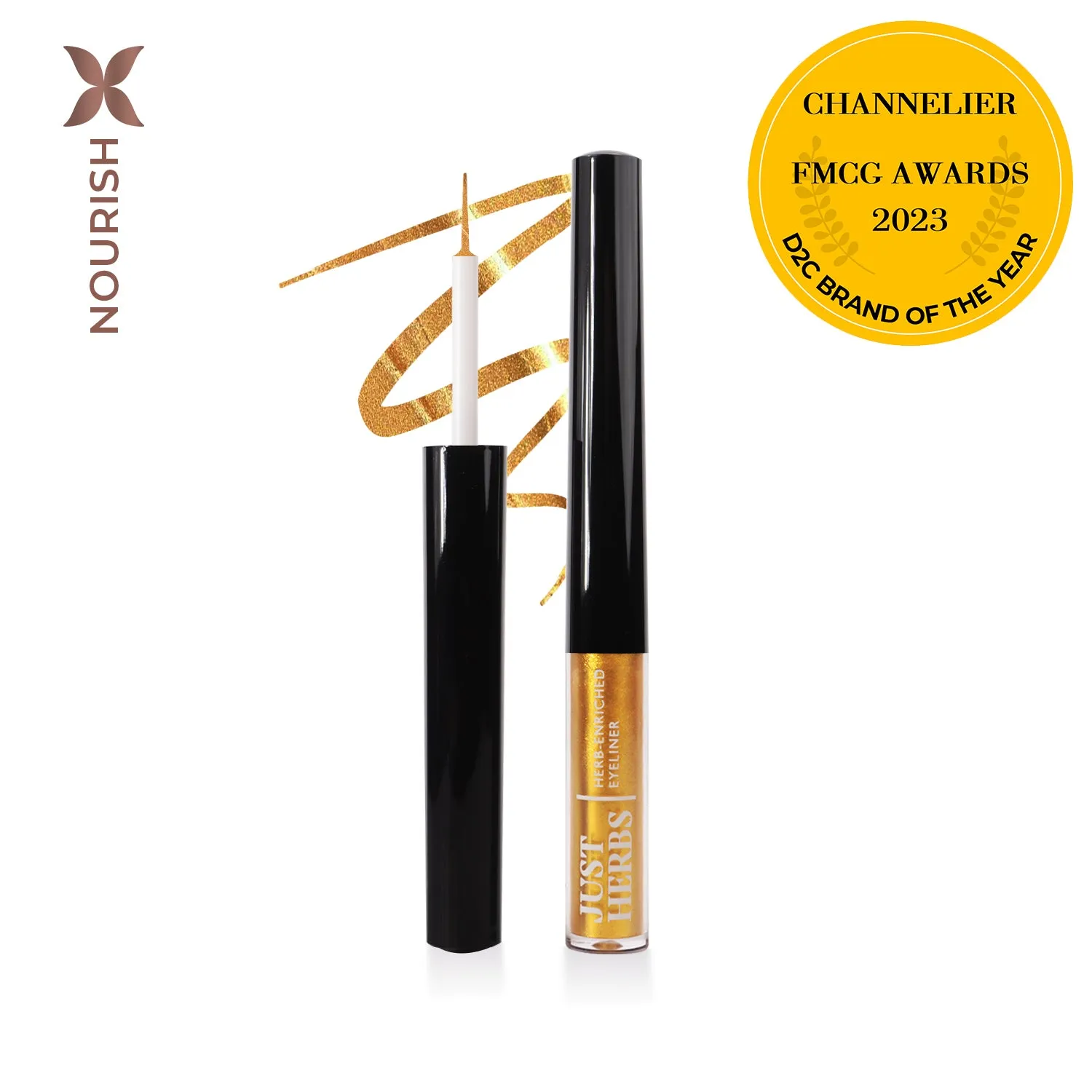 Herb-Enriched Waterproof Eyeliner with Jojoba Oil & Vitamin E