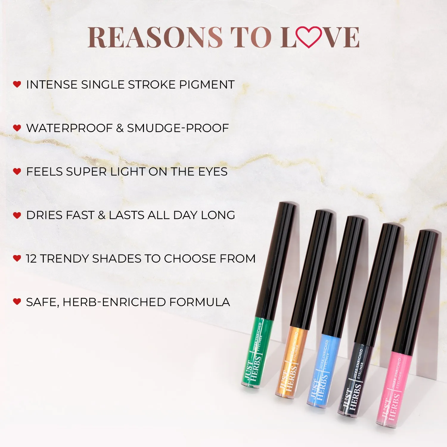 Herb-Enriched Waterproof Eyeliner with Jojoba Oil & Vitamin E