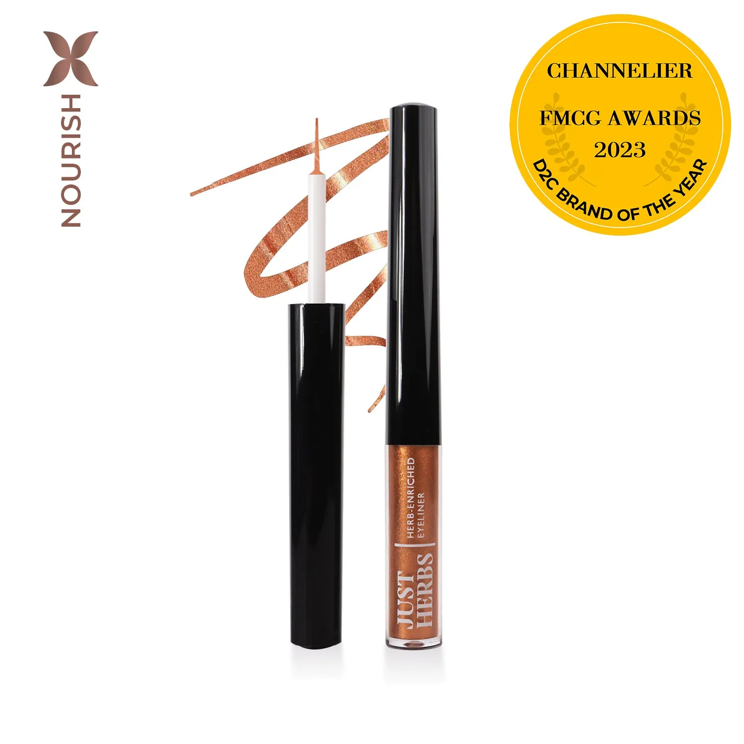 Herb-Enriched Waterproof Eyeliner with Jojoba Oil & Vitamin E
