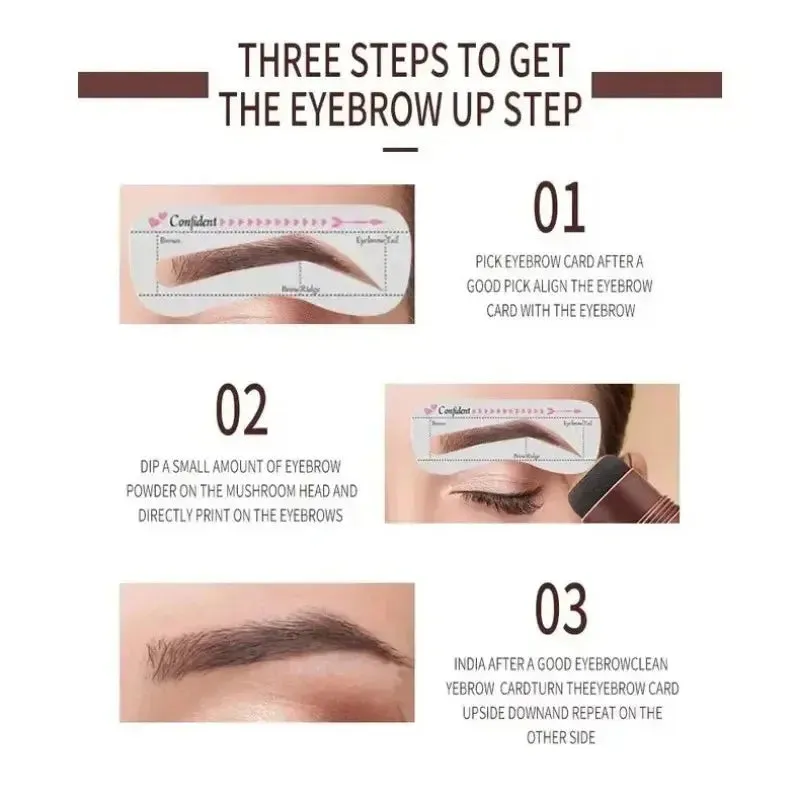 makeup brushes Complete Eyebrow Powder Stamp Shaping Kit Makeup Brushes Eyebrow Paint Eyebrow Pencil Eye Brows Stencil Hairline Enhance Stick