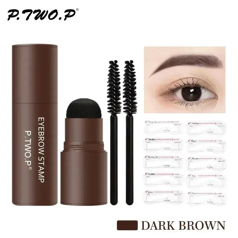 makeup brushes Complete Eyebrow Powder Stamp Shaping Kit Makeup Brushes Eyebrow Paint Eyebrow Pencil Eye Brows Stencil Hairline Enhance Stick