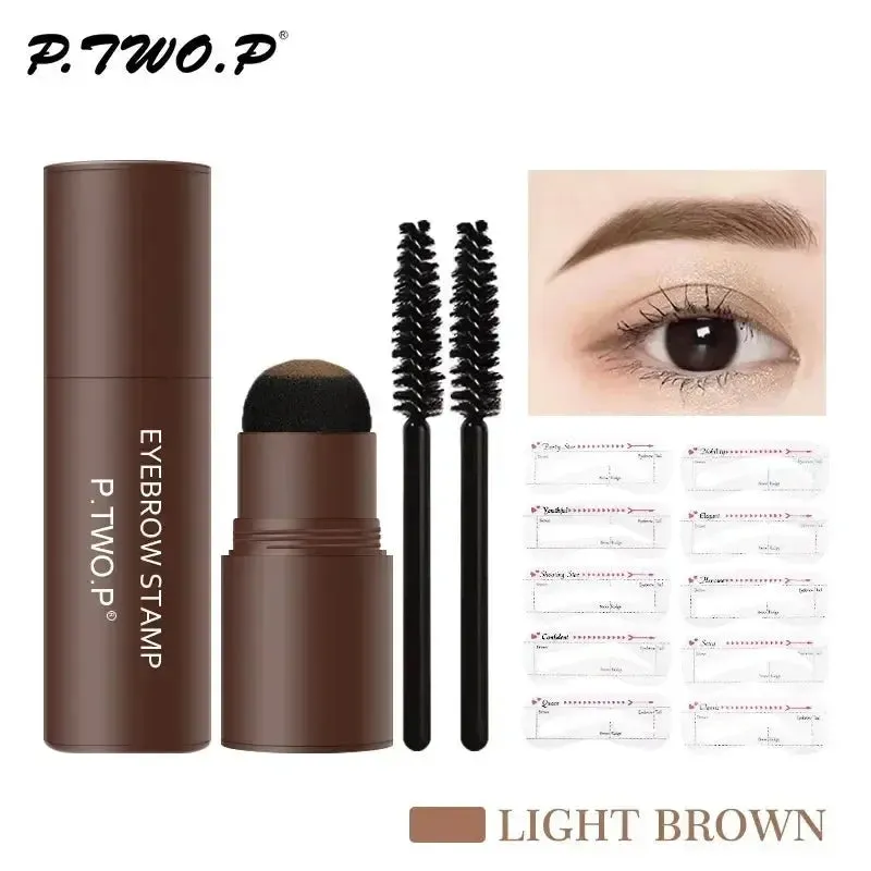 makeup brushes Complete Eyebrow Powder Stamp Shaping Kit Makeup Brushes Eyebrow Paint Eyebrow Pencil Eye Brows Stencil Hairline Enhance Stick