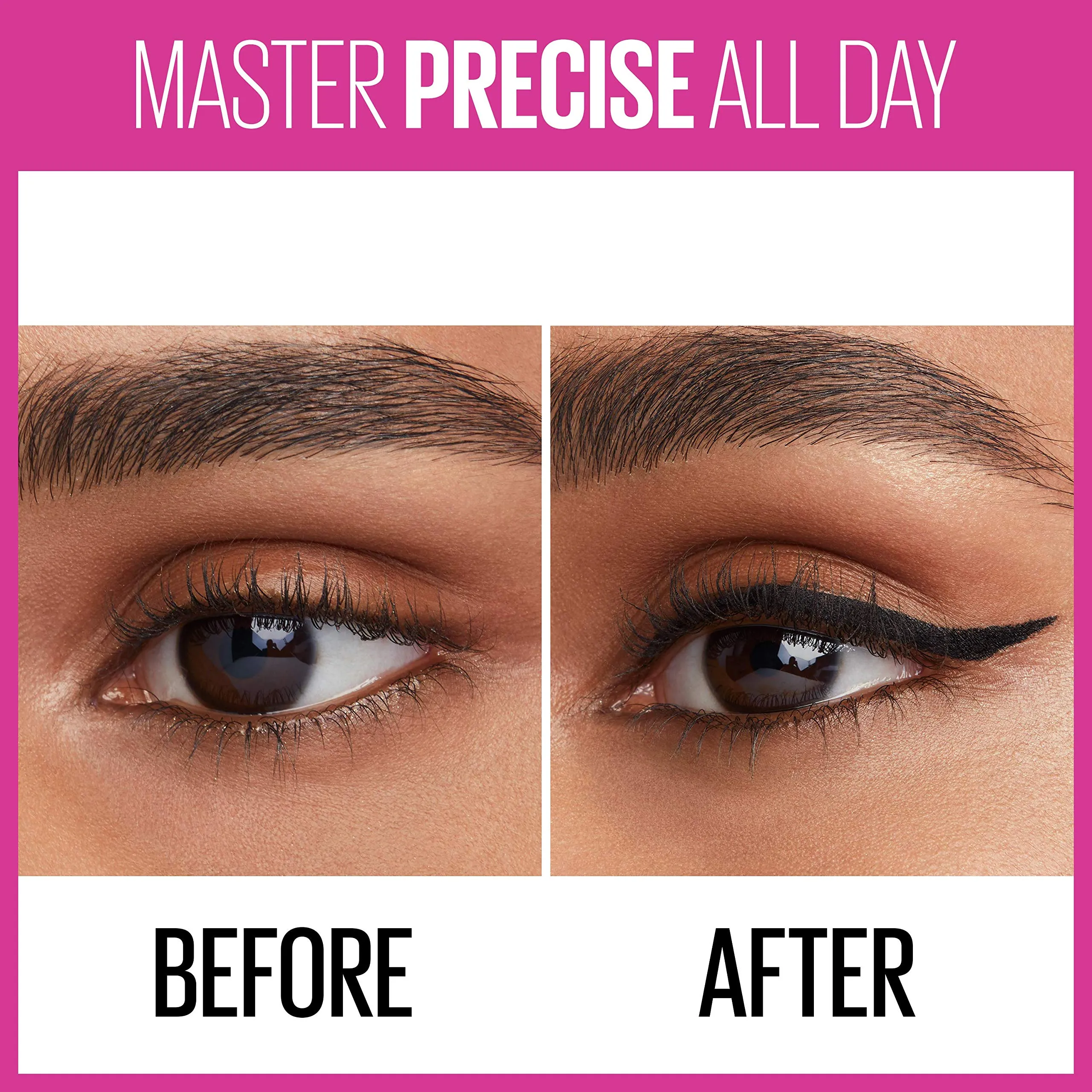 Maybelline Eyestudio Master Precise All Day Liquid Eyeliner, Forest Brown, 0.034 Ounce