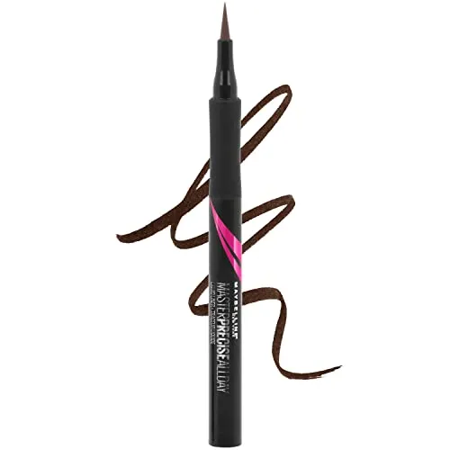 Maybelline Eyestudio Master Precise All Day Liquid Eyeliner, Forest Brown, 0.034 Ounce