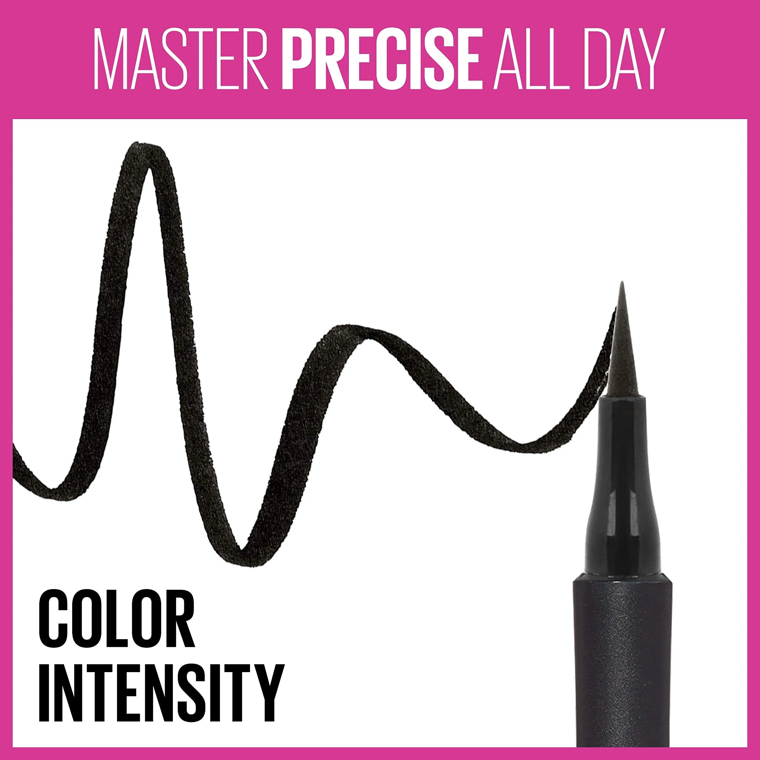 Maybelline Eyestudio Master Precise All Day Liquid Eyeliner, Forest Brown, 0.034 Ounce