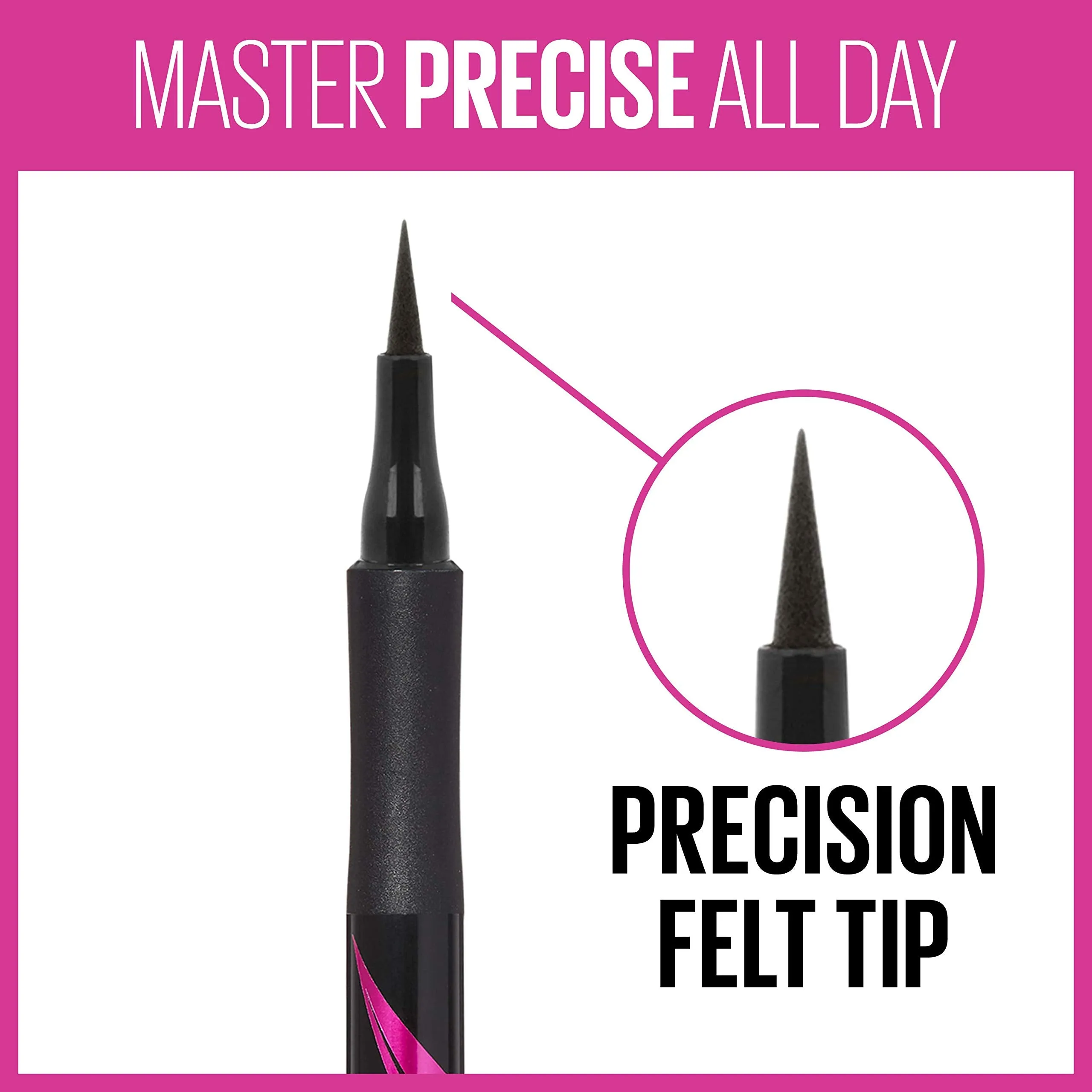 Maybelline Eyestudio Master Precise All Day Liquid Eyeliner, Forest Brown, 0.034 Ounce