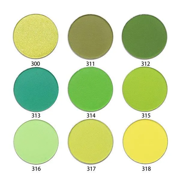 NEW EYESHADOW COLORS (GREEN SERIES)