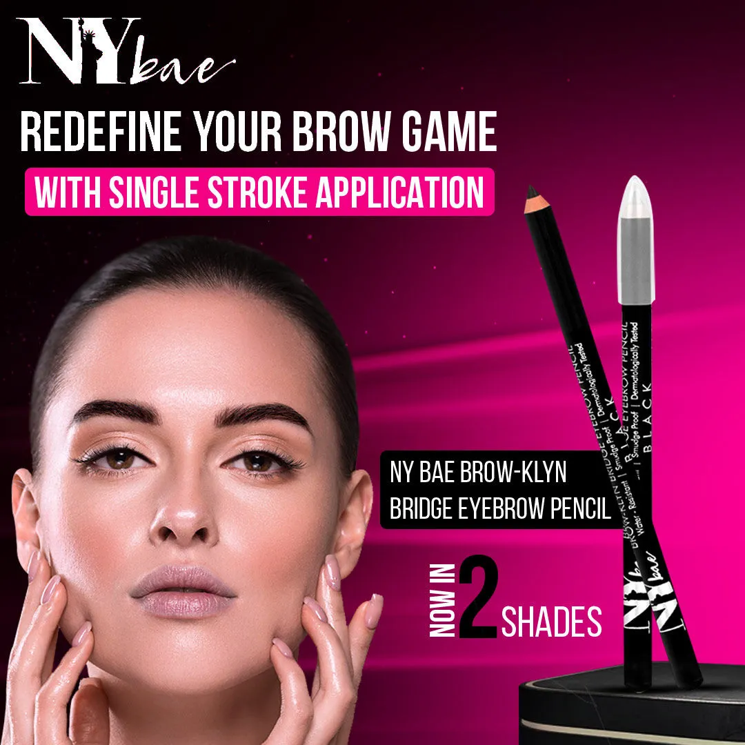 NY Bae Brow-klyn Bridge Eye Brow Pencil| Brown| For Fuller Brows| Smudge Free (1.4 g)