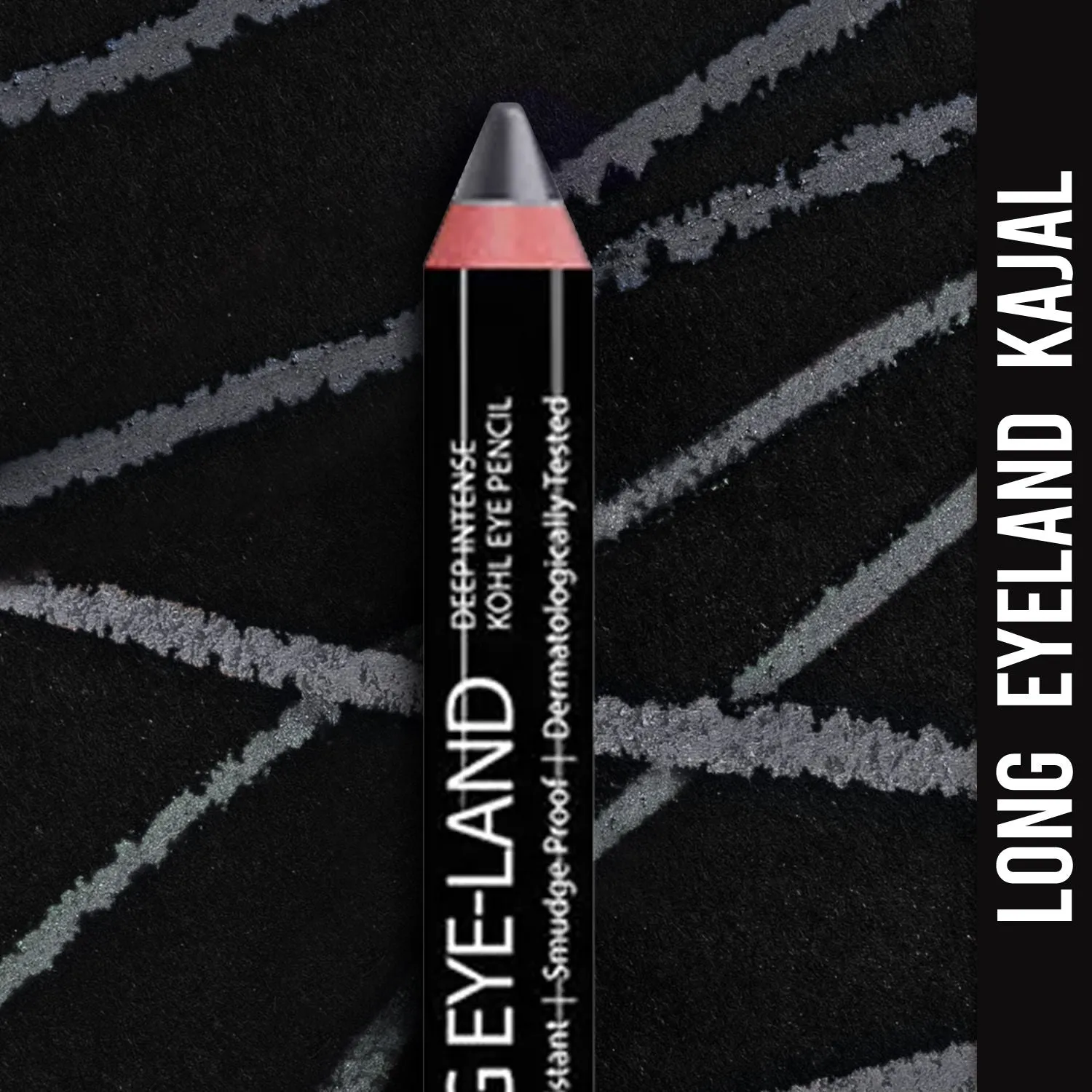 Ny Bae Long Eye-Land | Deep Intense Kajal | Shimmer Finish | High Pigmentation | Enriched with Vitamin E And Castor Oil - Grey