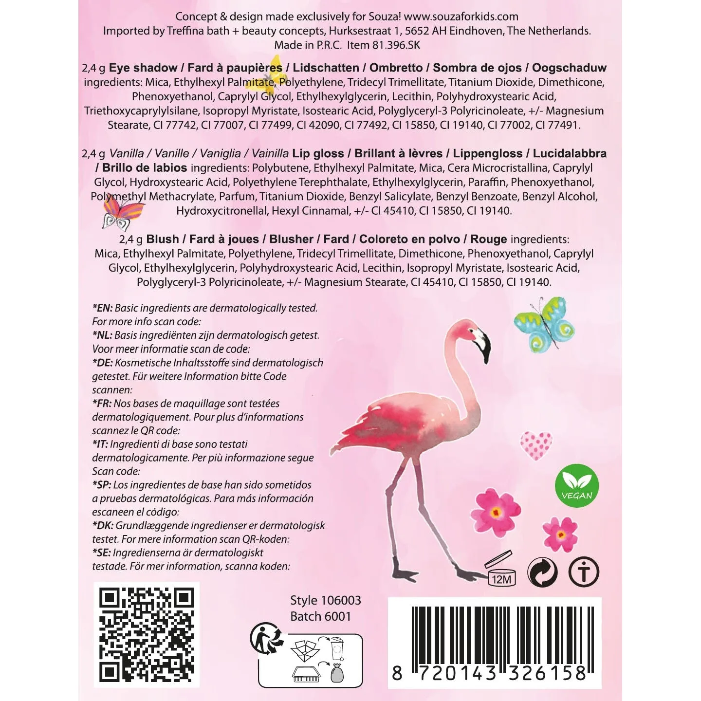 Souza Cosmetic Case (16 Beauty Items, 1 Set)